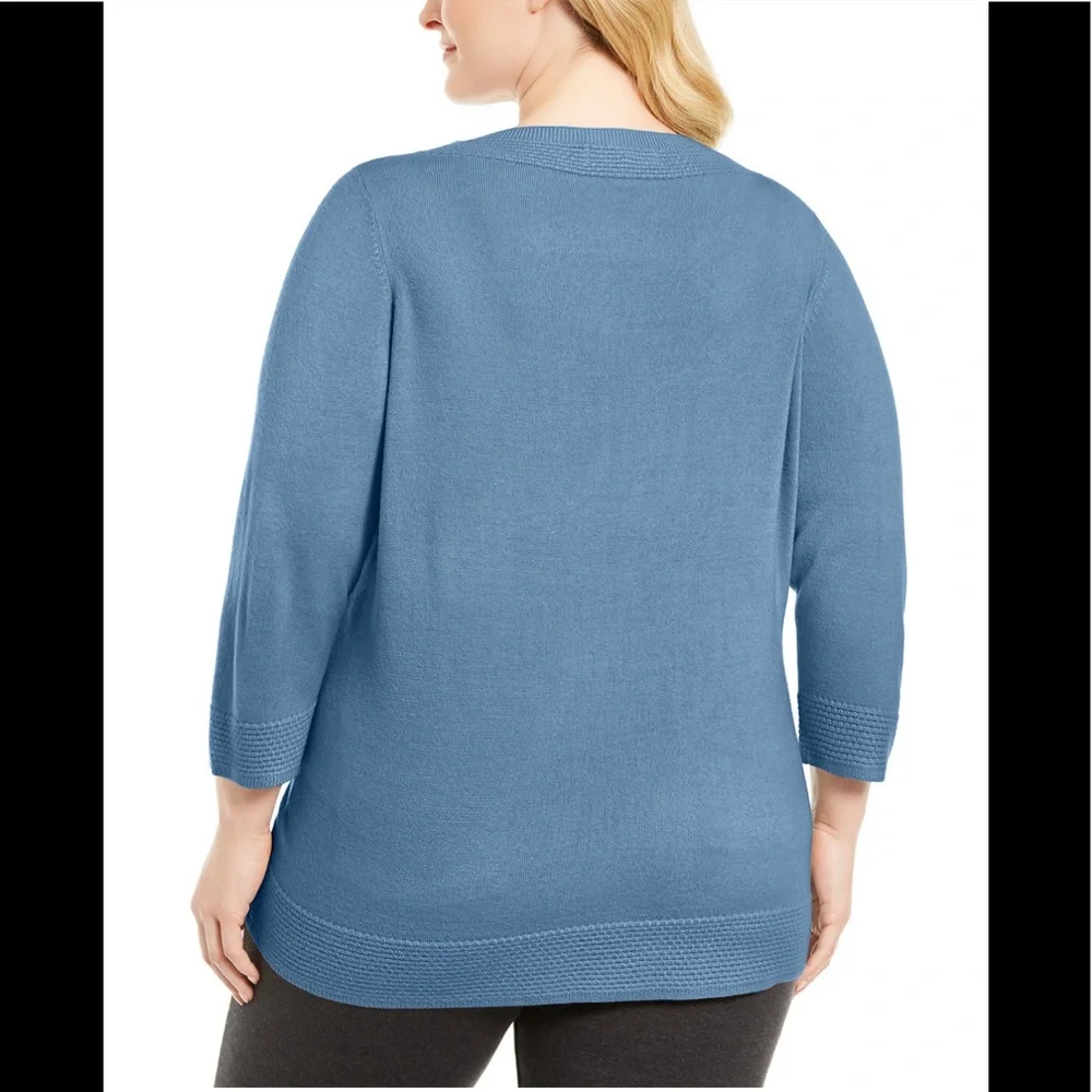 🍇🆕Karen Scott Ballet Neckline Sweater